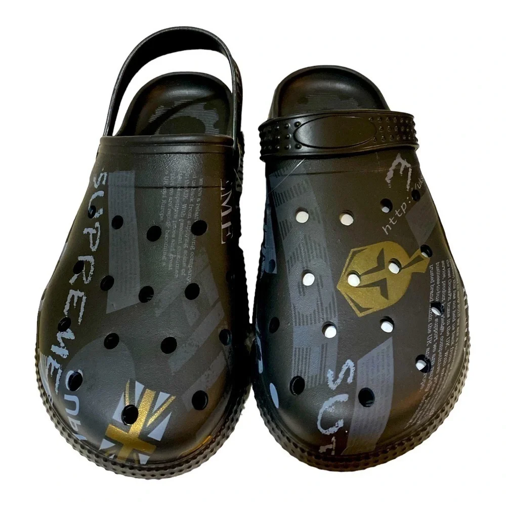 Mens Graphic Mules Clogs
